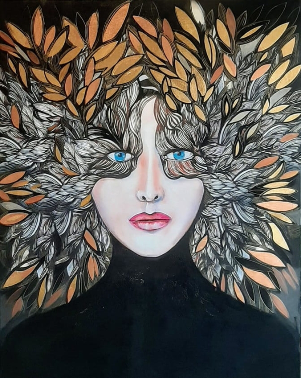 Lady Gorudo Gold, 140x180 cm, giclee, Maggie Piu.jpg