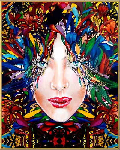 plakat Maggie Piu, Medusa Gold 3, 40x50 cm, rama alu złota 41x51 cm.jpg