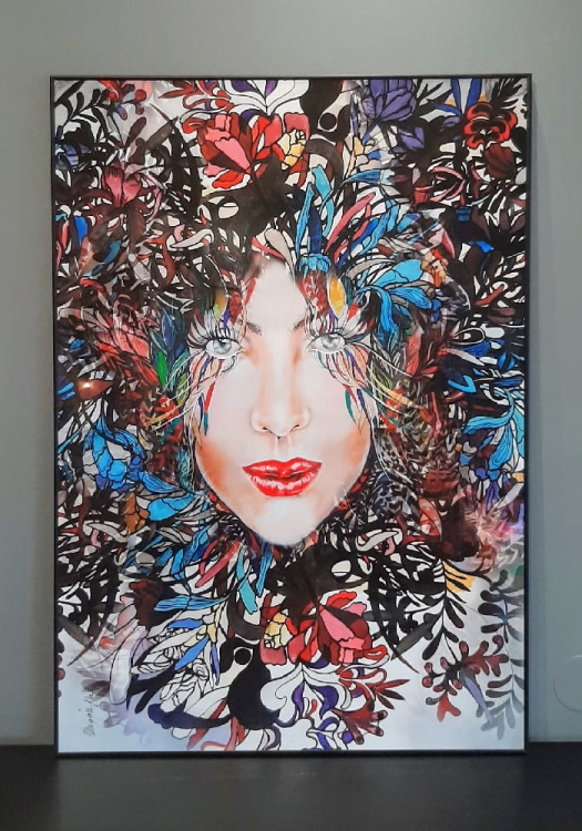 Kolor 3 Medusa 70x100 cm, rama alu black 70x100 cm.jpg