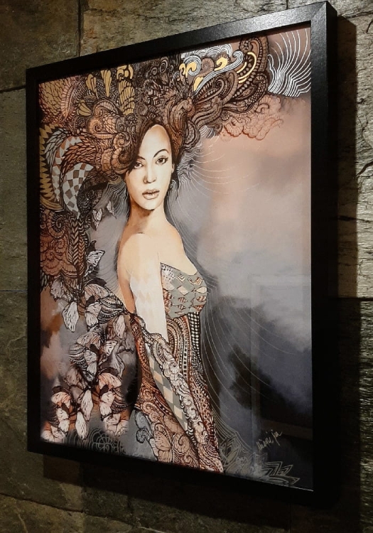 Madame Butterfly Grey ZDOBIONA 40x50 cm, rama basic 42x52 cm, bok-3.jpg