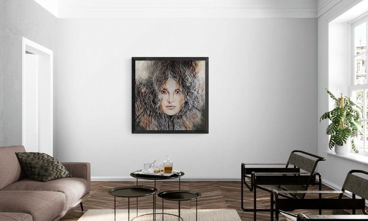 Rita 100x100, ciemna rama, Sitting_room.jpg