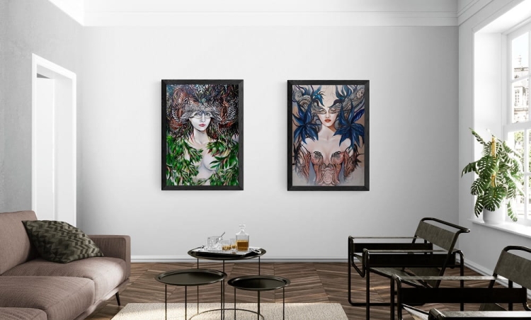 Viridis i Luto, ciemna rama, Sitting_room.jpg