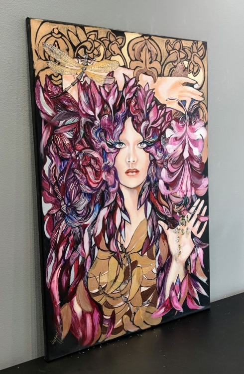 Lady Tonbo, 60x90 cm, oryginał, bok1.jpg