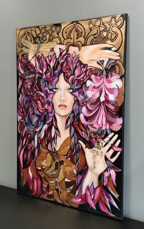 Lady Tonbo, 60x90 cm, oryginał, bok2.jpg