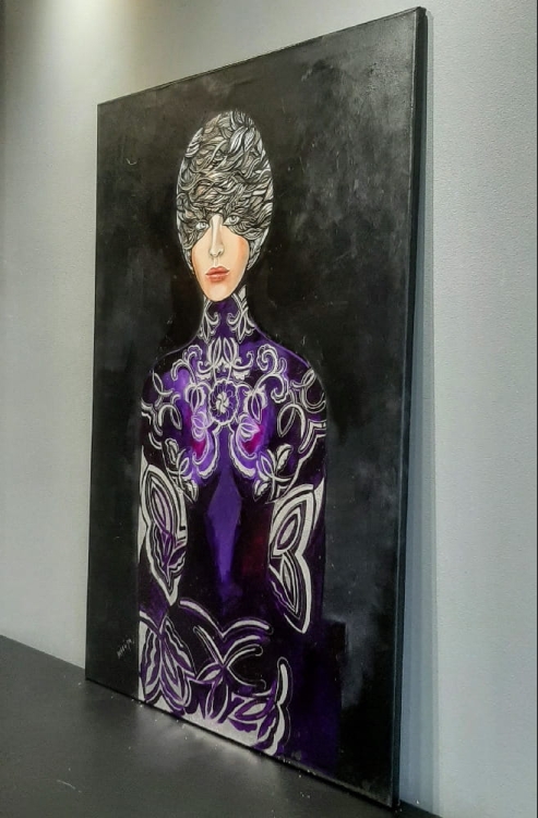 Goldiva Soshoku, 80x120 cm, akryl na płótnie, oryginał z 2021 r, z prawej strony.jpg