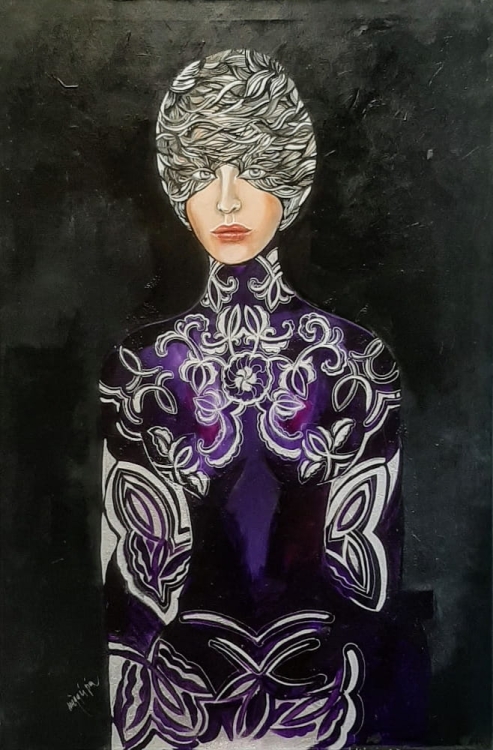 Goldiva Soshoku, 80x120 cm, akryl na płótnie, oryginał z 2021 r.jpg