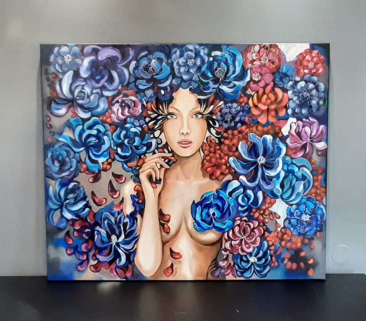 Cupido 120x100 cm, obraz Maggie Piu, oryginał, ściana.jpg