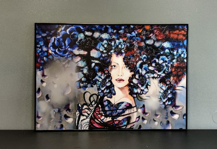 Papil, 100x70 cm, rama alu czarna 70x50 cm.jpg