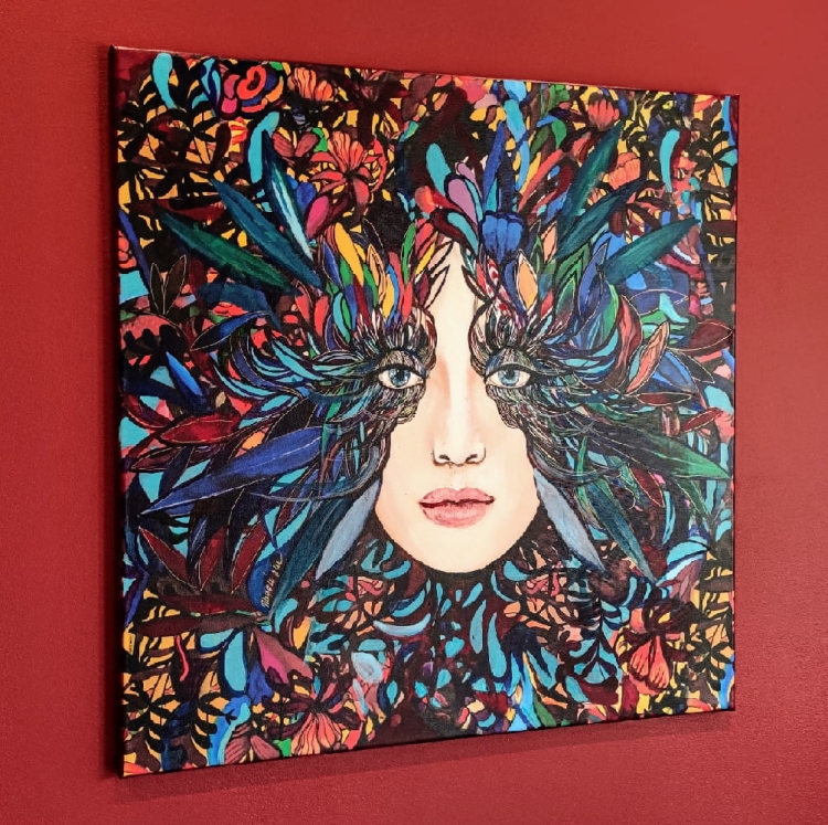 Mema, 80x80 cm, tech mix, obraz Maggie Piu, bok lewy.jpg