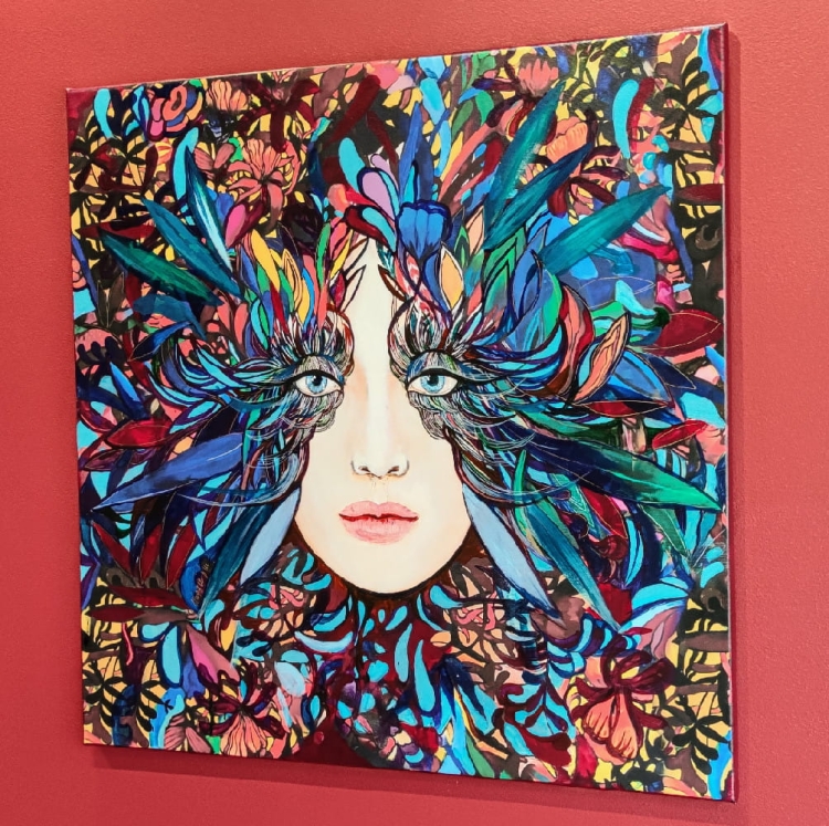 Mema, 80x80 cm, tech mix, obraz Maggie Piu, bok prawy.jpg