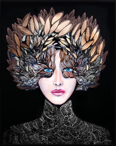 plakat Maggie Piu, Lady Gorudo Copper, 40x50 cm, rama alu czarna 41x51 cm.jpg