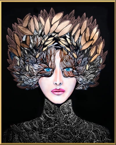 plakat Maggie Piu, Lady Gorudo Copper, 40x50 cm, rama alu złota 40x50 cm.jpg