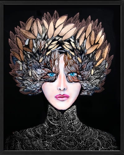 plakat Maggie Piu, Lady Gorudo Copper, 40x50 cm, rama basic czarna 42x52 cm.jpg