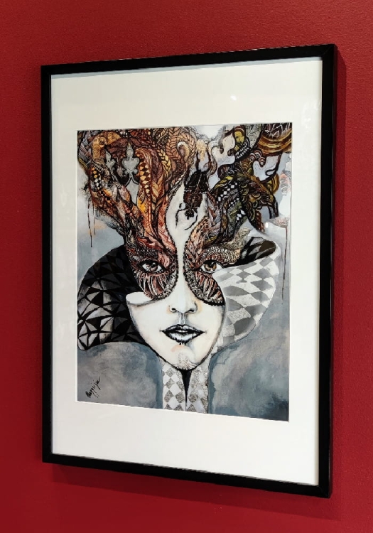 Królowa Margot 40x50, rama basic 52x72 cm, bok prawy.jpg