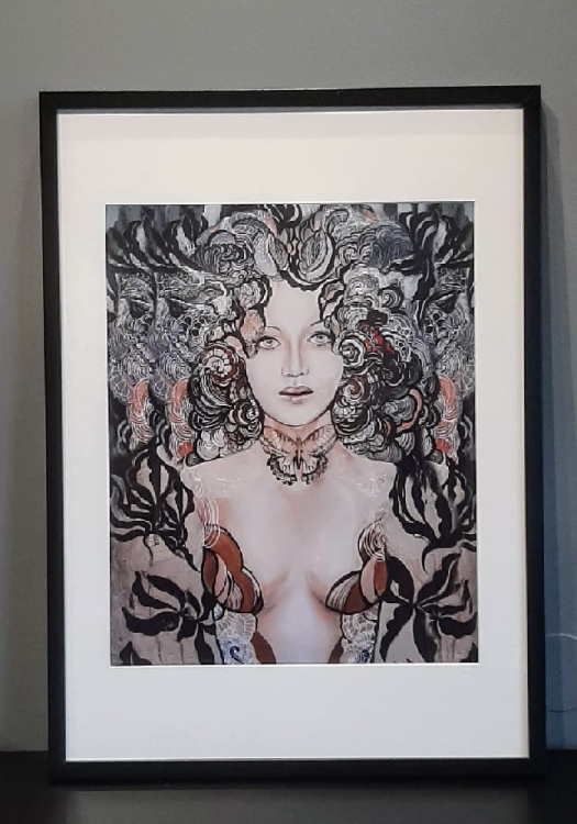 Lady Hashimoto 40x50, rama basic 52x72 cm.jpg