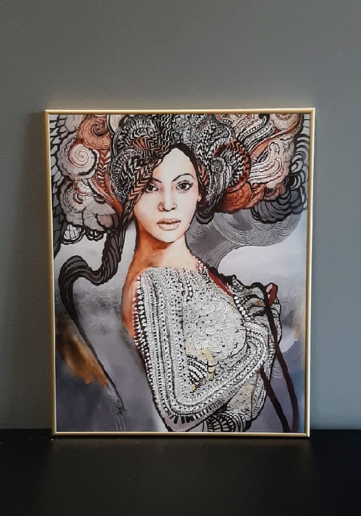 Madame Buterfly B. 40x50, rama alu gold 40x50 cm, antyreflex, v3.jpg