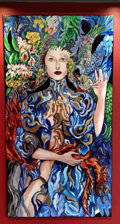 Rinasce Piu Gloriosa, 80x150 cm, technika mieszana, ściana red.jpg