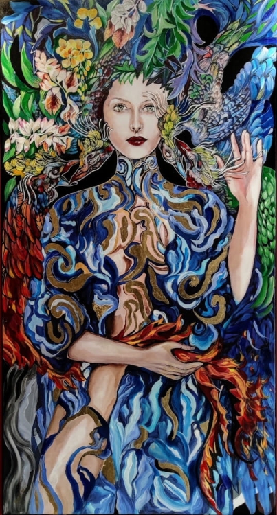 Rinasce Piu Gloriosa, 80x150 cm, technika mieszana.jpg