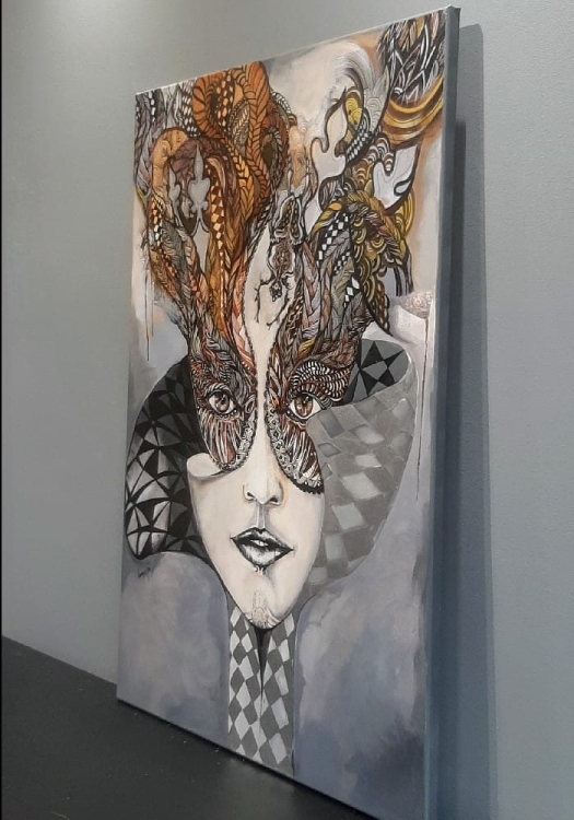 Królowa Margot, 70x100 cm, giclee, obraz Maggie Piu, prawy bok II.jpg