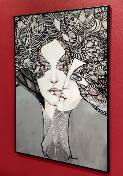 Mistrz i Małgorzata 2, 70x100, rama alu black 70x100 cm, antyrefleks, bok prawy.jpg