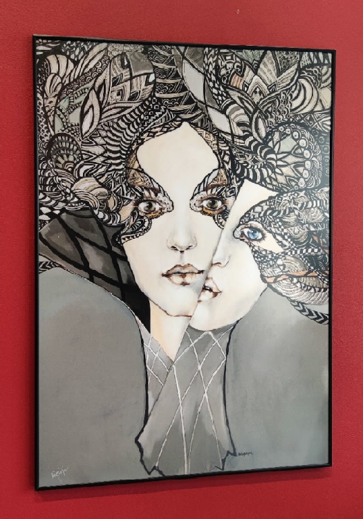 Mistrz i Małgorzata 2, 70x100, rama alu black 70x100 cm, antyrefleks, bok lewy.jpg