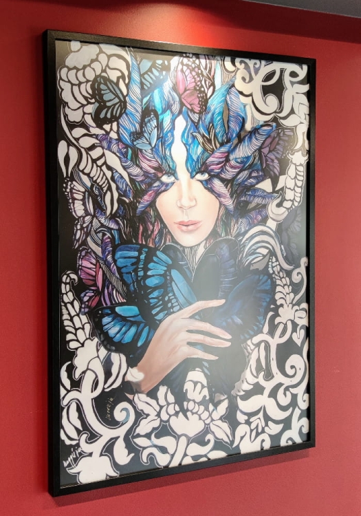 Lady Cho 70x100 cm, rama basic 72x102, antyreflex, bok lewy.jpg