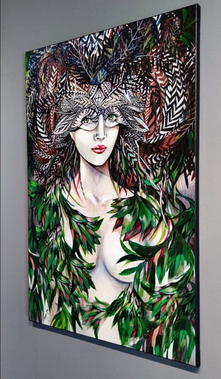 Viridis, 60x90 cm, giclee, obraz Maggie Piu, bok prawy.jpg