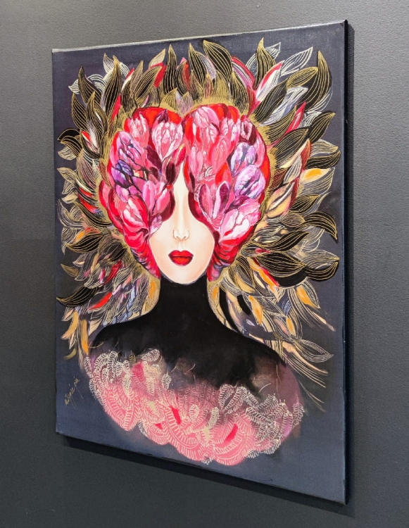 Miłość jest ślepa, 70x90 cm, technika mieszana, obraz Maggie Piu, bbok prawy, light.jpg