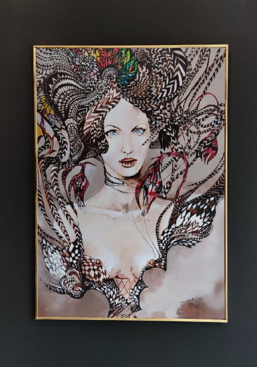 Kundry 1 70x100 cm, rama alu gold 70x100 cm.jpg