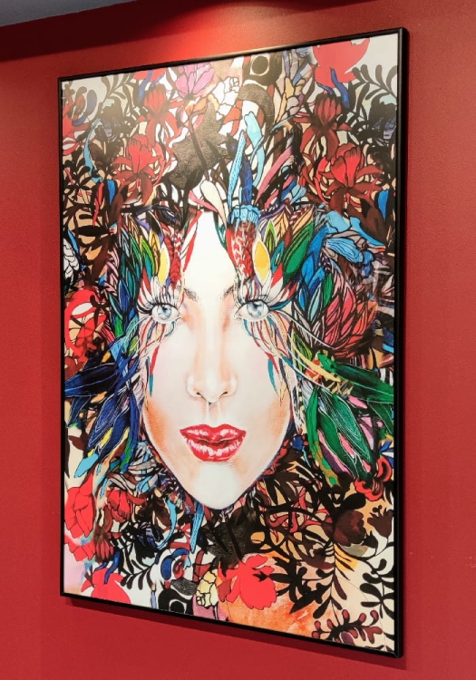 Kolor 4 Medusa 50x70 cm, rama alu black, antyreflex, right side.jpg