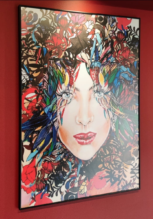 Kolor 4 Medusa 70x100 cm, rama alu black 70x100 cm, antyreflex, left side.jpg