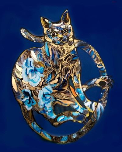 plakat Maggie Piu, Szafiro Cat, 40x50 cm.jpg