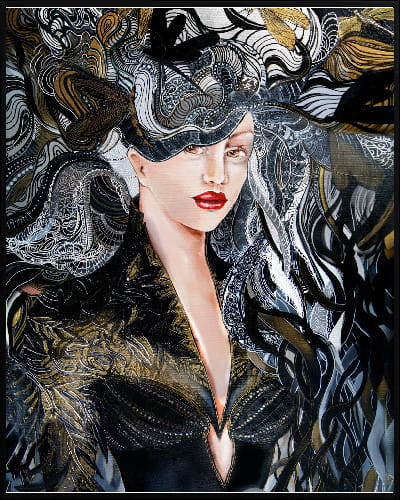 plakat Maggie Piu, Igły Aleksandra, 40x50 cm, rama alu czarna 41x51 cm.jpg