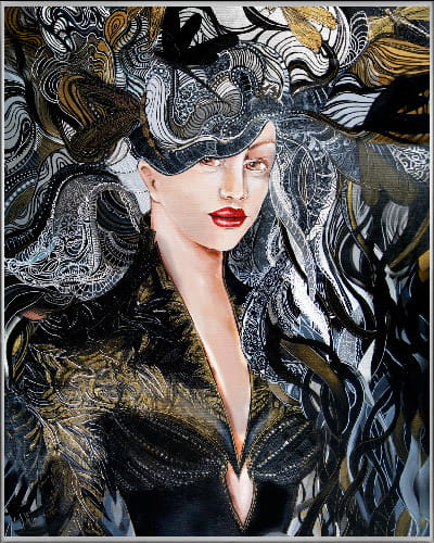 plakat Maggie Piu, Igły Aleksandra, 40x50 cm, rama alu srebrna 41x51 cm.jpg