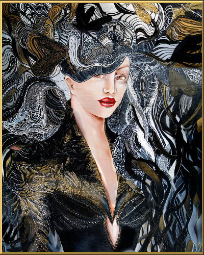 plakat Maggie Piu, Igły Aleksandra, 40x50 cm, rama alu złota 40x50 cm.jpg