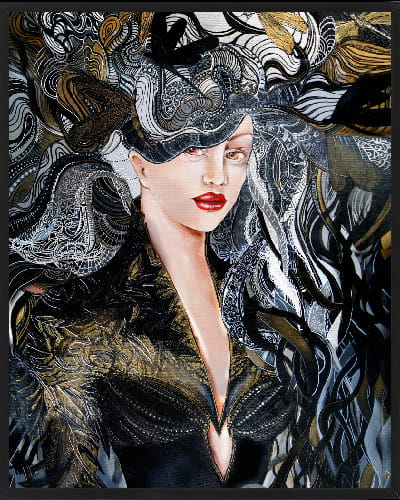 plakat Maggie Piu, Igły Aleksandra, 40x50 cm, rama basic czarna 42x52 cm.jpg