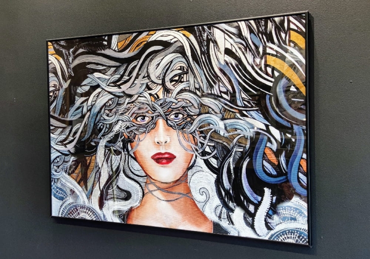 Kruki Balmaina, 70x50 cm, rama alu black, right side.jpg