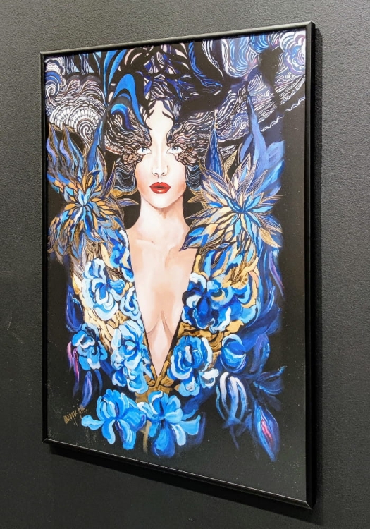 Goldiva Szafiro, 50x70 cm, rama czarna, antyreflex, right side.jpg