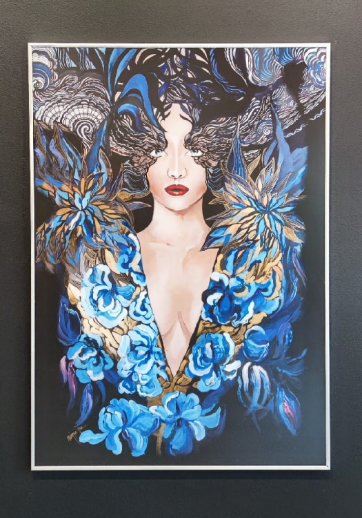 Goldiva Szafiro, 50x70 cm, rama silver, antyreflex.jpg