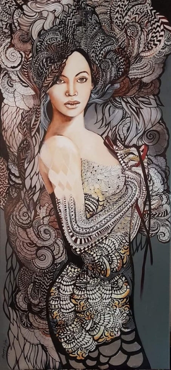 obraz Maggie Piu, Madame Butterfly B., 70x150 cm, 2019.jpg