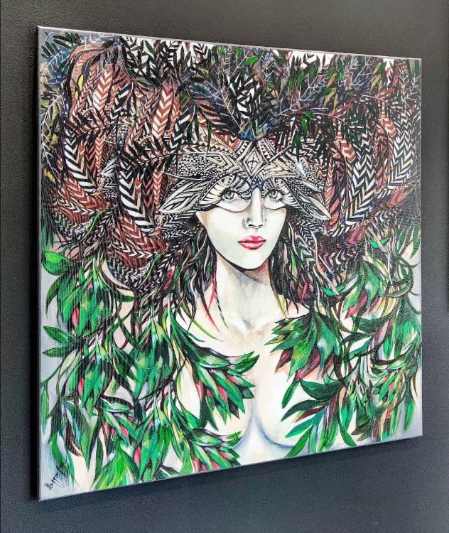 Viridis, 90x90 cm, technika mieszna, lewy bok.jpg