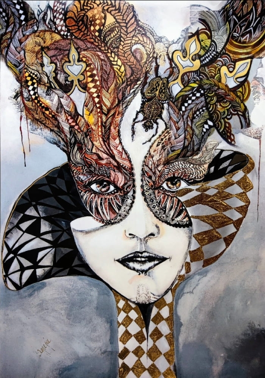 Królowa Margot Gold zdobiona 70x100.jpg