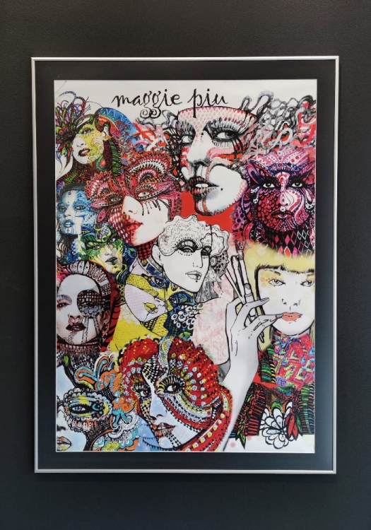 Spiritus Celebritus collage, 70x100 cm, czarne passe-partout i srebrna alu rama 80x110 cm.jpg