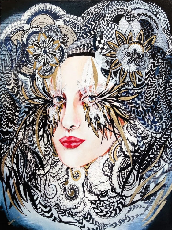 Black 1 Medusa, 60x80 cm, technika mieszana.jpg