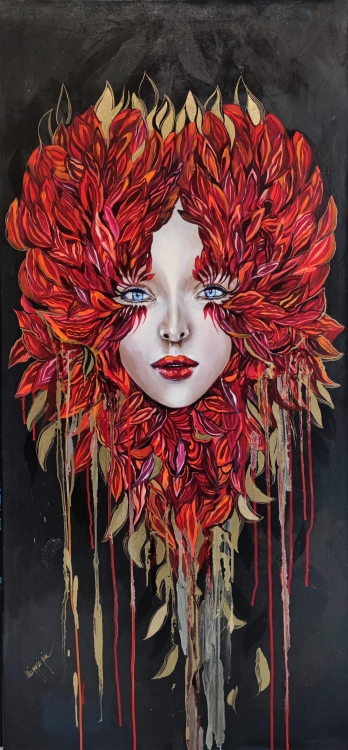 Medusa Miłość, 70x150 cm, akryl na płótnie, Maggie Piu, 2021.jpg
