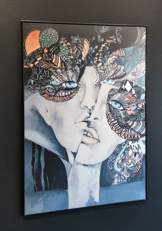 Mistrz i Małgorzata 70x100, rama alu black 70x100 cm, antyreflex, left side.jpg