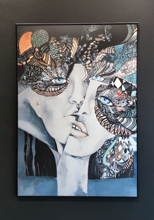 Mistrz i Małgorzata 70x100, rama alu black 70x100 cm, antyreflex, black wall.jpg