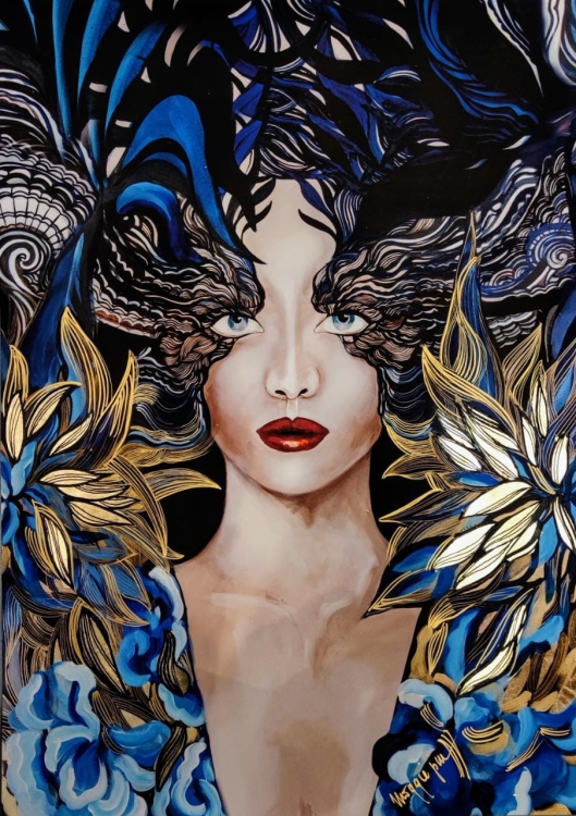 Goldiva Szafiro, 50x70 cm, plakat zdobiony.jpg