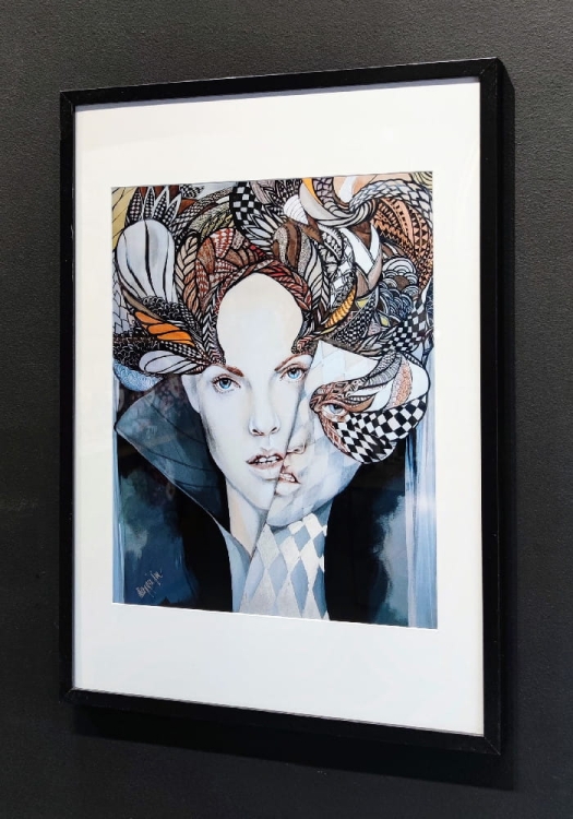 Mistrz i Małgorzata 3, 40x50 cm, rama basic 52x72 cm, v.2, right side, black wall.jpg