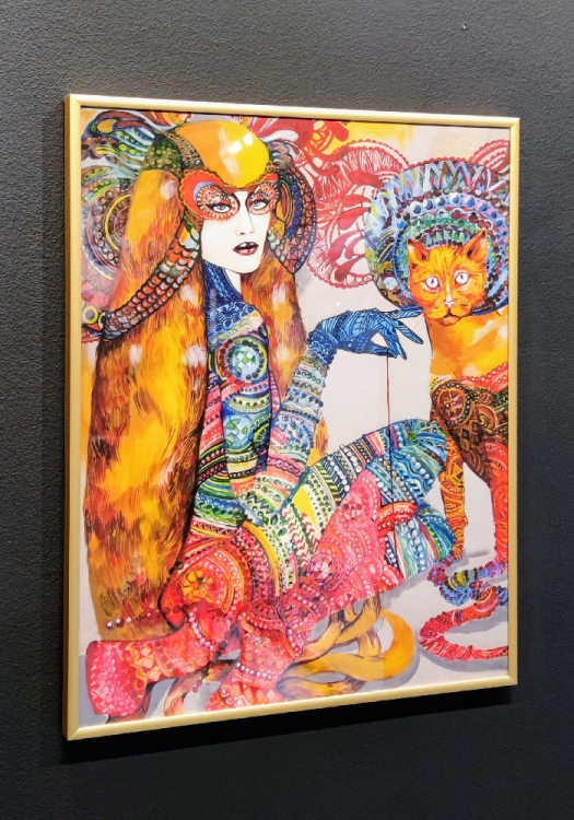 Ina z Rudolfem 40x50, rama alu gold 42x52 cm, left side.jpg